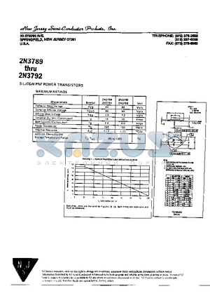 2N3790 datasheet - SILICON PNP POWER TRANSISTORS