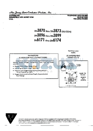 2N3873 datasheet - SILICON CONTROLLED RECTIFIERS