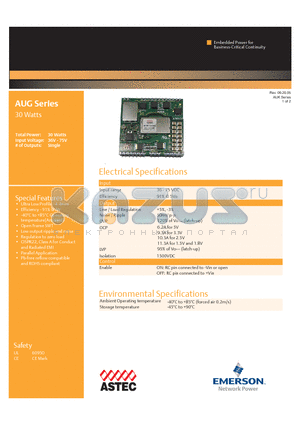 AUK06A48 datasheet - 30 Watts Embedded Power