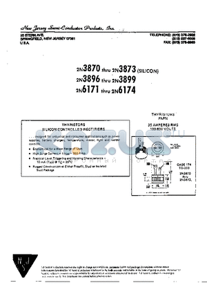 2N3899 datasheet - SILICON CONTROLLED RECTIFIERS