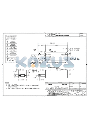 AV06-XX-28 datasheet - OUTLINE, AV06 MOTOR-DRIVEN ATTENUATOR