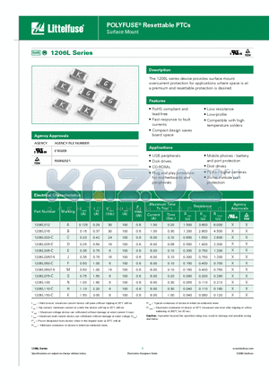 1206L025-C datasheet - POLYFUSE^ Resettable PTCs