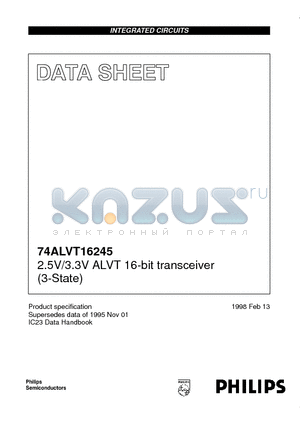 AV16245DGG datasheet - 2.5V/3.3V ALVT 16-bit transceiver 3-State