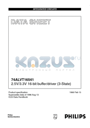 AV16541DGG datasheet - 2.5V/3.3V 16-bit buffer/driver 3-State