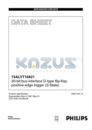 AV16821DL datasheet - 20-bit bus-interface D-type flip-flop; positive-edge trigger 3-State