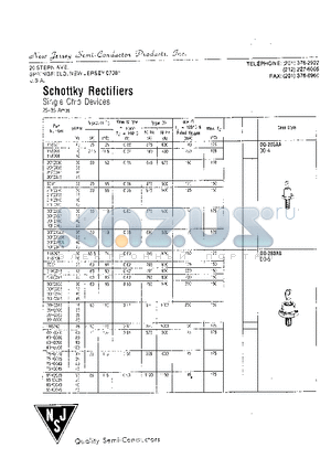 75HQ030 datasheet - Schottky Rectifiers Single Chip Devices