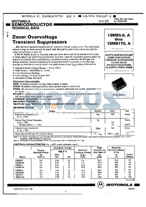 1SMB10 datasheet - Zener Overvoltage Transient Suppressors