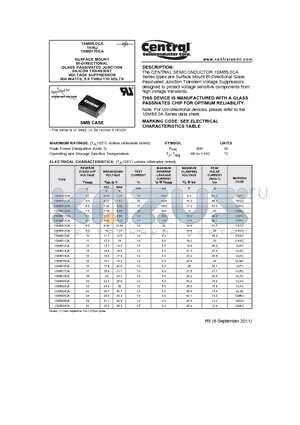 1SMB10CA datasheet - SURFACE MOUNT BI-DIRECTIONAL GLASS PASSIVATED JUNCTION SILICON TRANSIENT VOLTAGE SUPPRESSOR 600 WATTS, 5.0 THRU 170 VOLTS