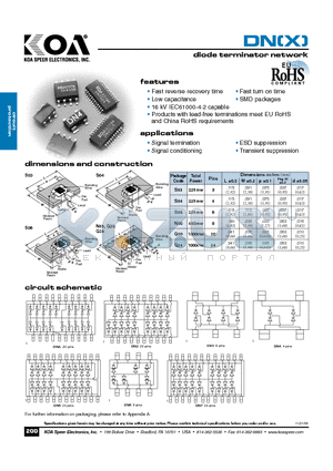 DN4Q20TTEB datasheet - diode terminator network