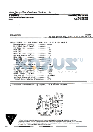 2N4866 datasheet - SI NPN POWER BJT