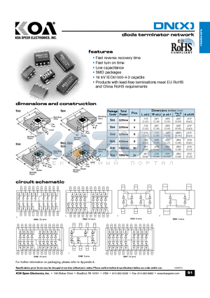 DNAN08TTE datasheet - diode terminator network