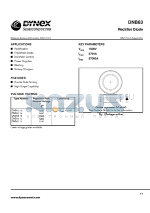 DNB63 datasheet - Rectifier Diode