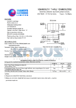 1SMB2EZ12 datasheet - SURFACE MOUNT SILICON ZENER DIODE