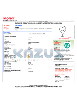 CCD10101 datasheet - Krimptite Ring Tongue Terminal for 10-12 AWG Wire