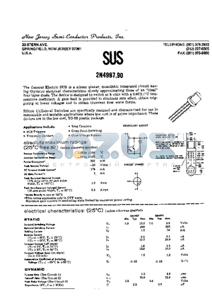 2N4987 datasheet - SUS