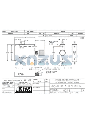 AVAF98-XX datasheet - THIRD ANGLE PROJECTION