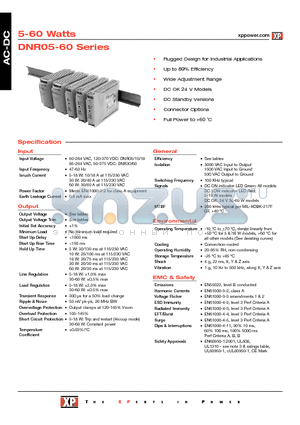 DNR10US05 datasheet - AC-DC Power Supplies
