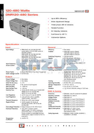 DNR120LS12 datasheet - AC-DC Power Supplies