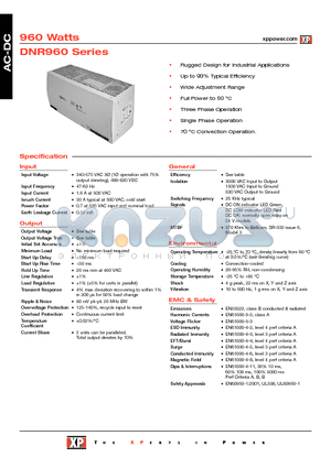 DNR960TS48-I datasheet - AC-DC Power Supplies