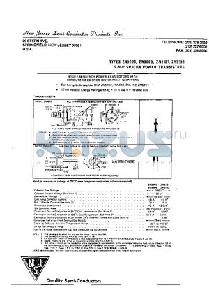 2N5151 datasheet - HIGH-FREQUENCY POWER TRANSISTORS