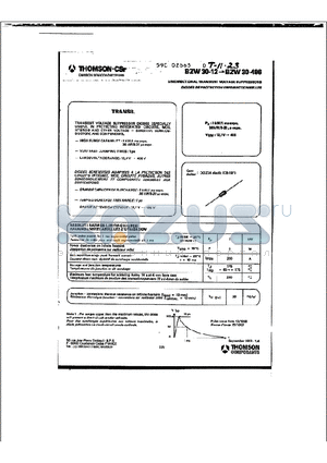 BZW30-74 datasheet - UNIDIRECTIONAL TRANDSFENY VOLTAGE BUFFERSSORS DIODES DE PROTECTION UNIDIRECTIONKELLES