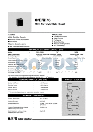 764-12-1CNIL datasheet - MINI AUTOMOTIVE RELAY