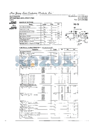 2N5268 datasheet - DRAIN-SOURCE VOLTAGE