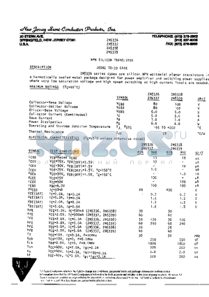 2N5338 datasheet - NPN SILICON TRANSISTOR