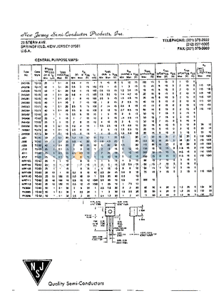 2N5361 datasheet - GENERAL PURPOSE AMPS