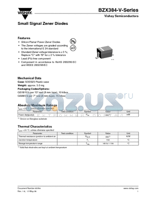 BZX384B12-V datasheet - Small Signal Zener Diodes
