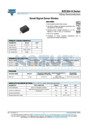 BZX384B6V2-V datasheet - Small Signal Zener Diodes