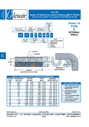 121-101-2-1-20BTA datasheet - Helical Convoluted Tubing