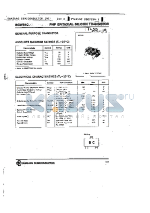 BCW61C datasheet - PNP EPITAXIAL SILICON TRANSISTOR