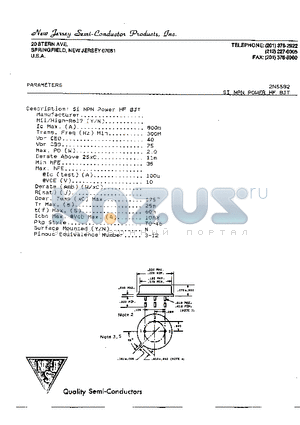 2N5582 datasheet - SSI NPN POWER BJT