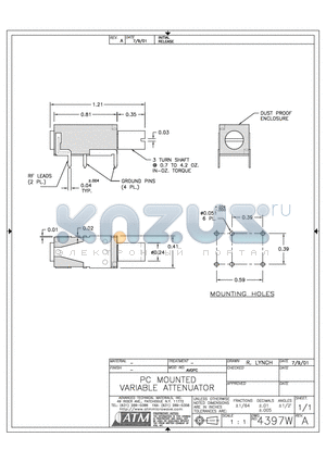 AVOPC datasheet - PC MOUNTED VARIABLE ATTENUATOR