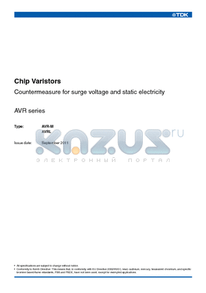 AVR-M1608C080MTAAB datasheet - Countermeasure for surge voltage and static electricity