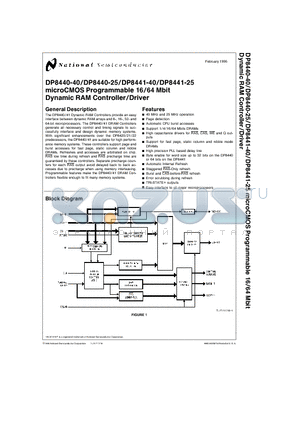 DP8441VLJ-25 datasheet - microCMOS Programmable 16/64 Mbit Dynamic RAM Controller/Driver