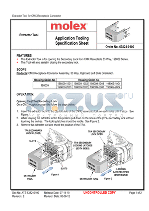 0638240100 datasheet - Application Tooling Specification Sheet