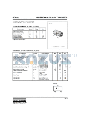 BCX70J datasheet - NPN EPITAXIAL SILICON TRANSISTOR