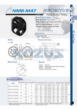 5915PC-23T-B30-AM0 datasheet - Plastic Blades Potting