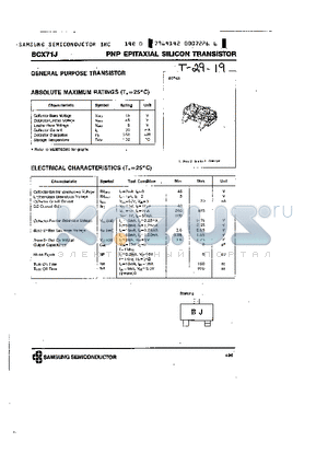 BCX71J datasheet - PNP EPITAXIAL SILICON TRANSISTOR