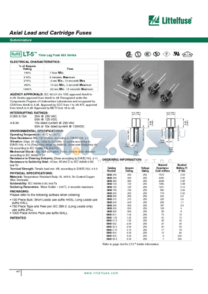0663.080 datasheet - Axial Lead and Cartridge Fuses - Subminiature