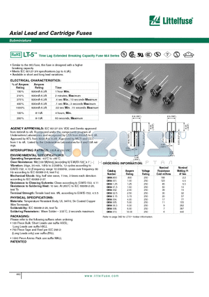 0664002. datasheet - Axial Lead and Cartridge Fuses - Subminiature