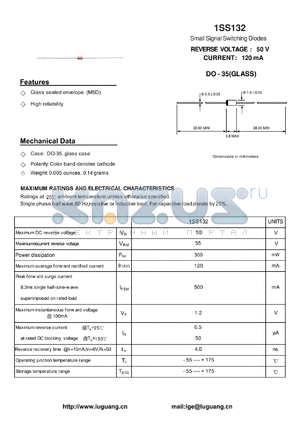 1SS132 datasheet - Small Signal Switching Diodes