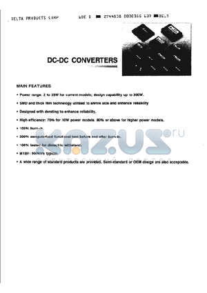DPD12J15 datasheet - DC-DC CONVERTER