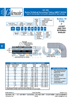 121-103-1-1-14BKA datasheet - Helical Convoluted Tubing