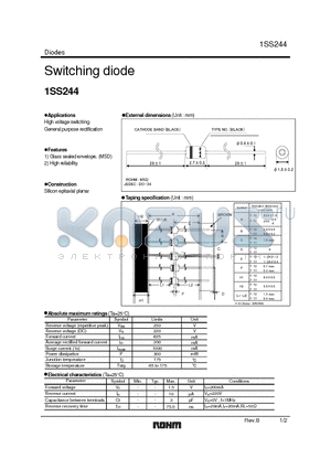 1SS244 datasheet - Switching diode
