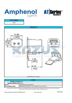 AW2S datasheet - HOUSING COLOR GREEN