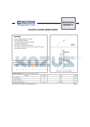 BZX55C3V3 datasheet - SILICON PLANAR ZENER DIODE