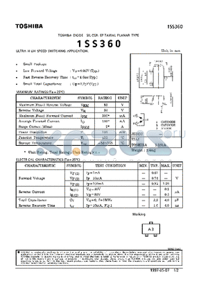 1SS360 datasheet - DIODE (ULTRA HIGH SPEED SWITCHING APPLICATION)